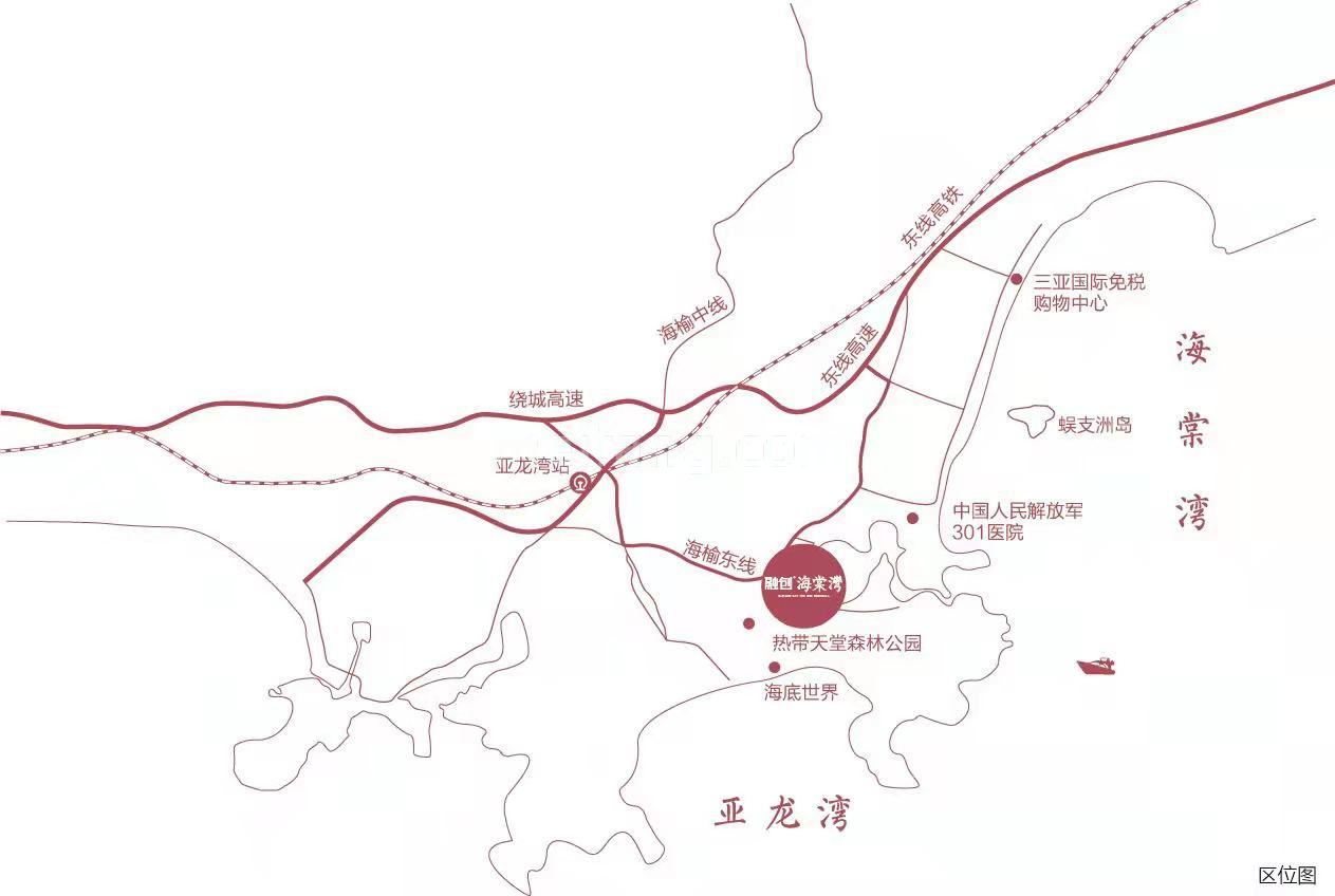 融创海棠湾区位图