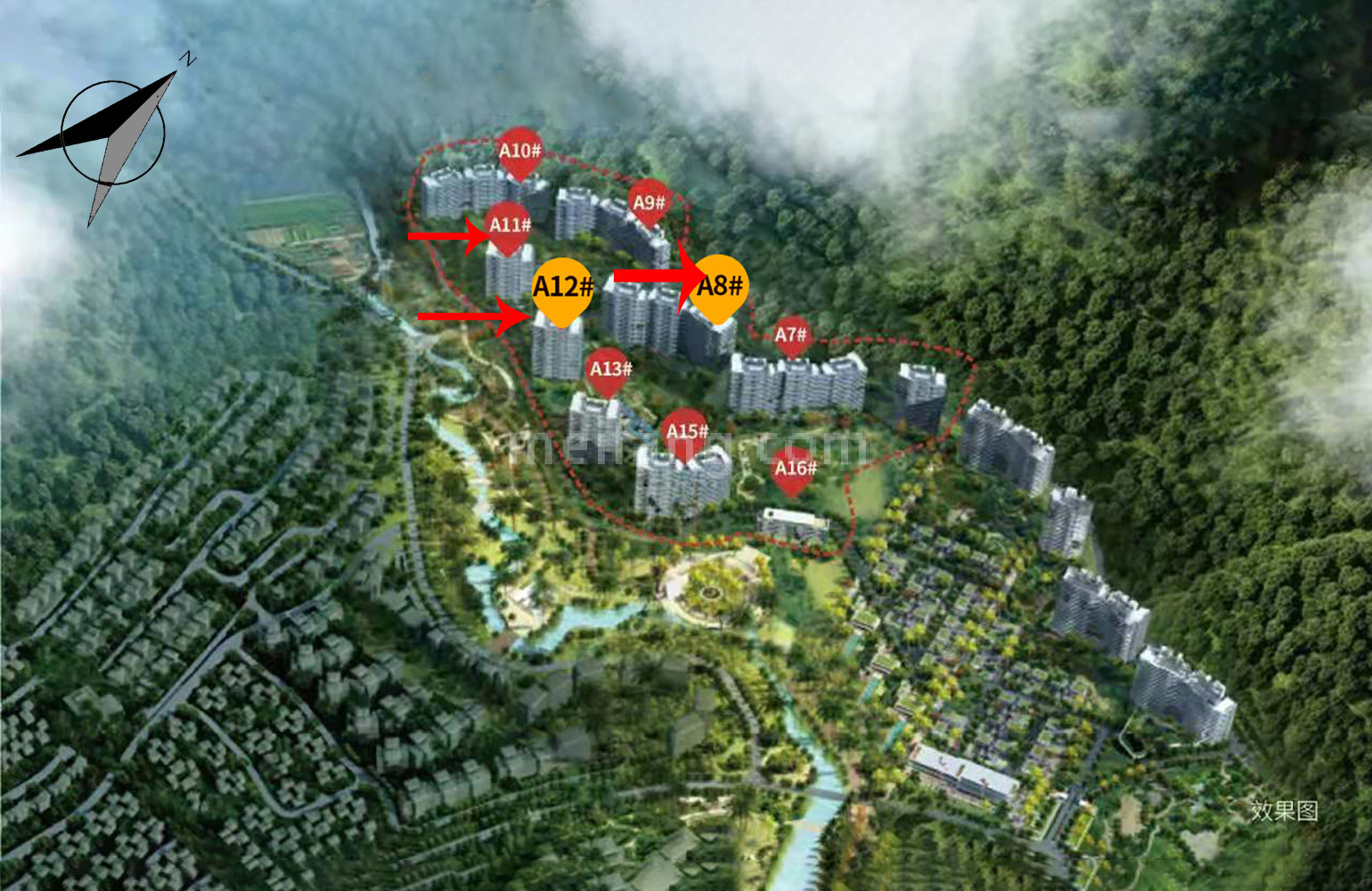 华润石梅湾楼栋分布图