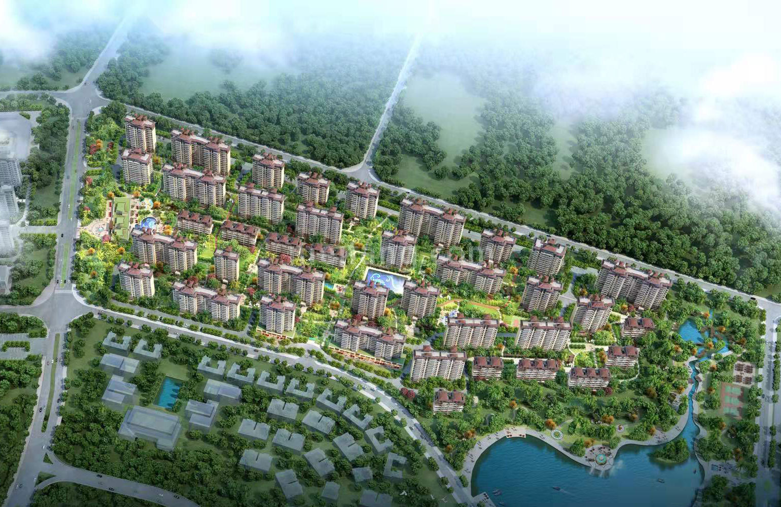 碧桂园海棠盛世鸟瞰图