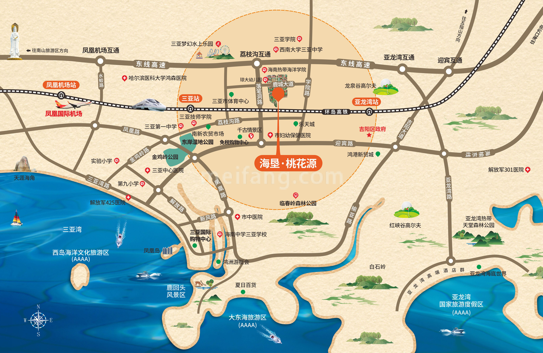 海垦桃花源区位图
