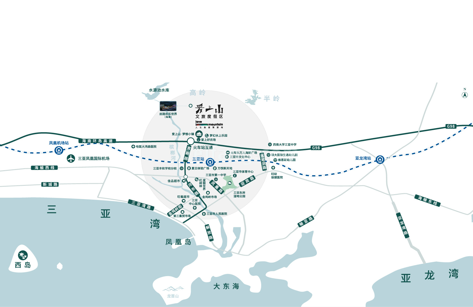 爱上山III自由小镇区位图