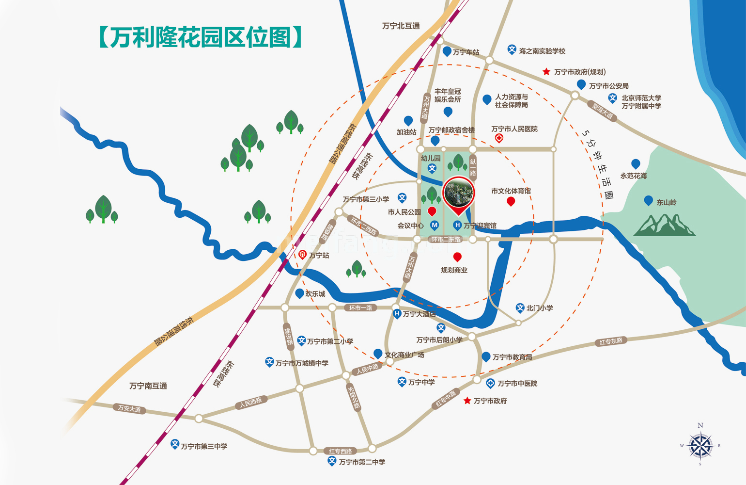 万利隆花园区位图