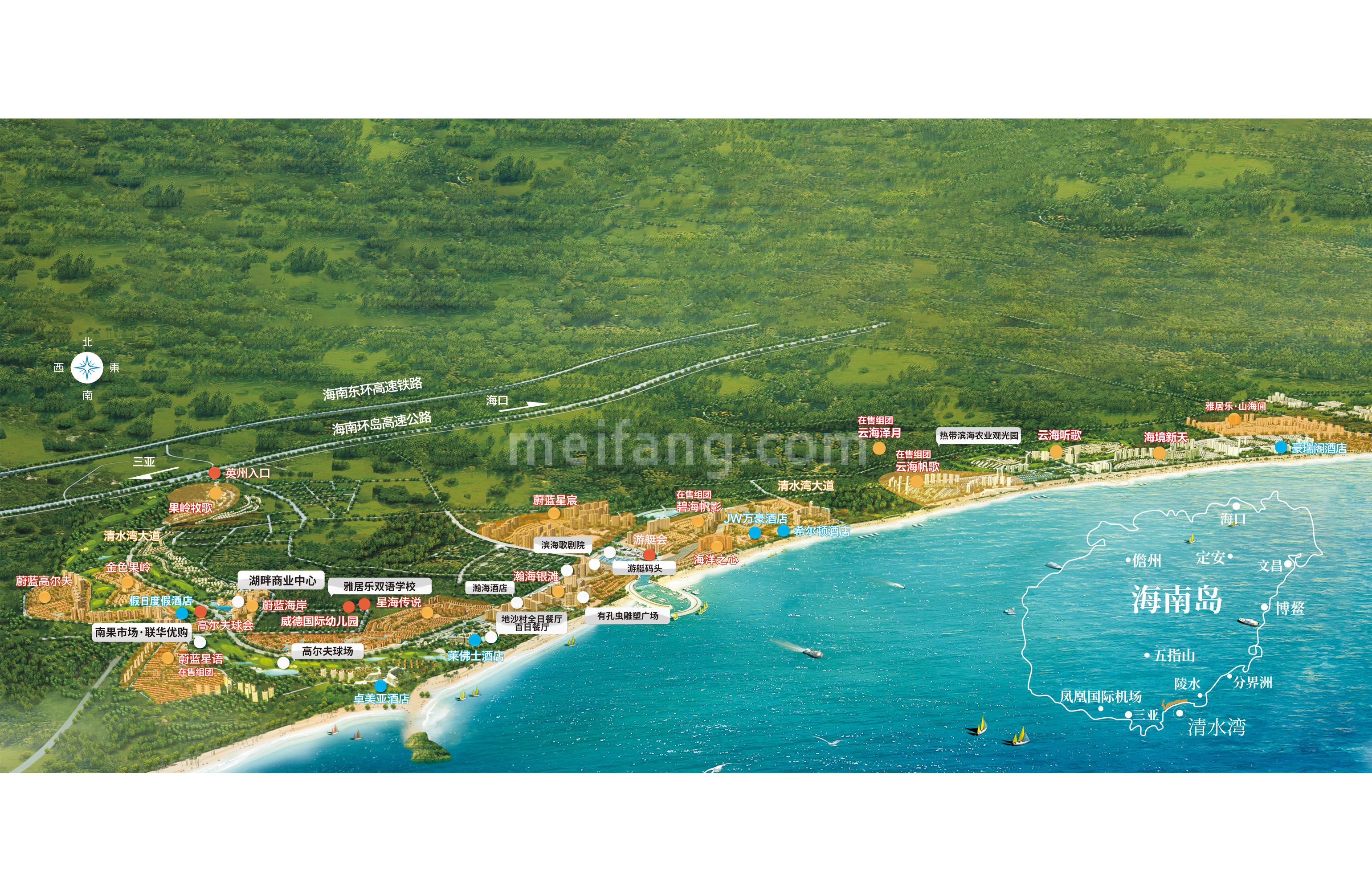 雅居乐清水湾云帆济海各组团地块位置图