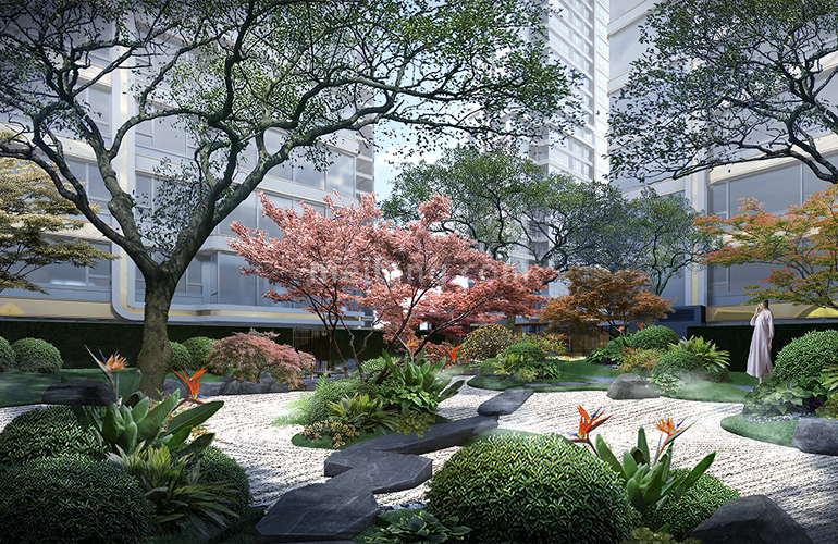 中海寰宇天下岩石花园效果图