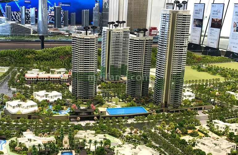 华发琴澳新城四季峰景三期沙盘实景图