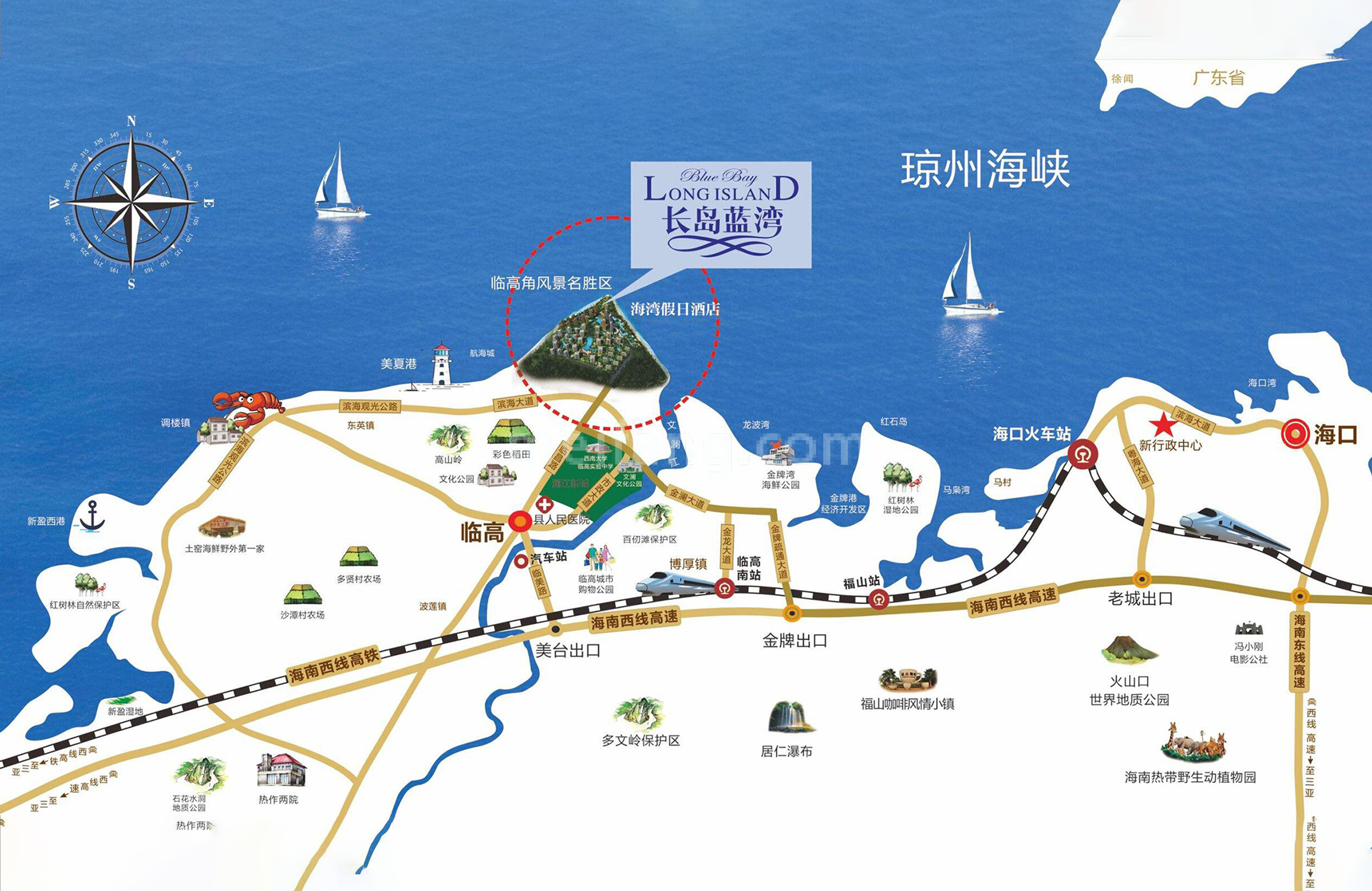 长岛蓝湾区位图