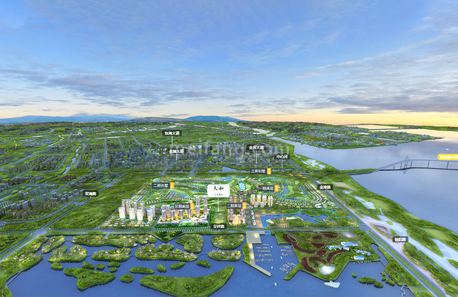 九洲保利天和观汀周边实景（沙盘）