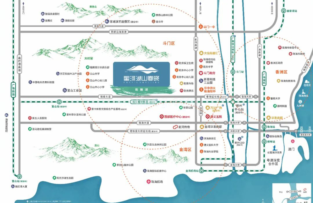 星河湖山春晓区位图