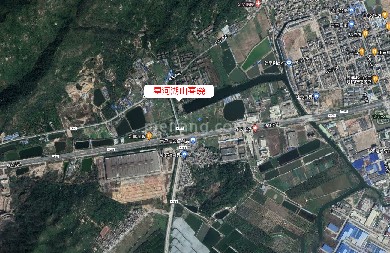 星河湖山春晓区位图