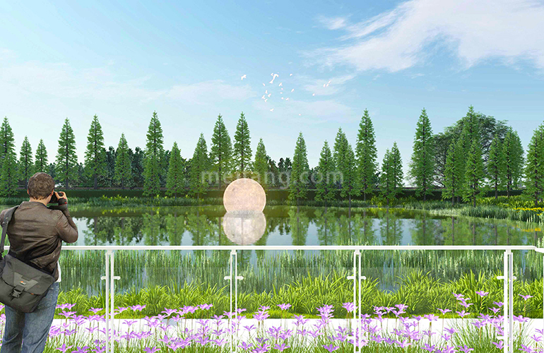 星河湖山春晓湖景效果图
