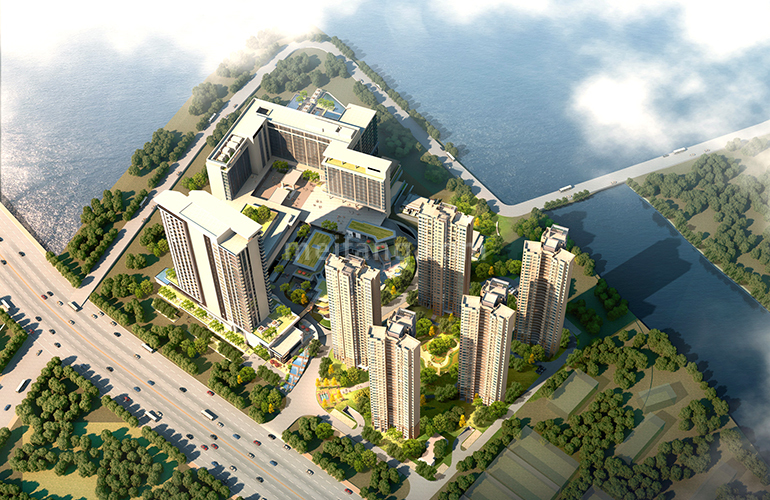 世荣峰景广场鸟瞰图