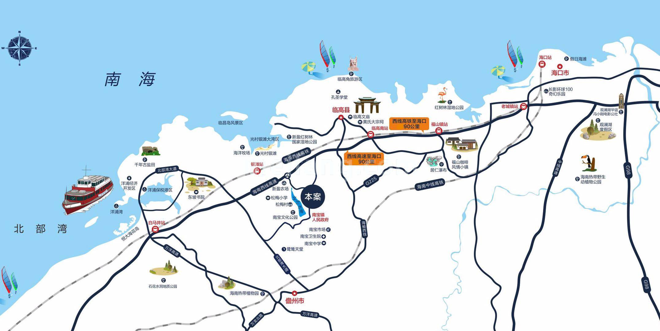 景业白鹭洲区位图