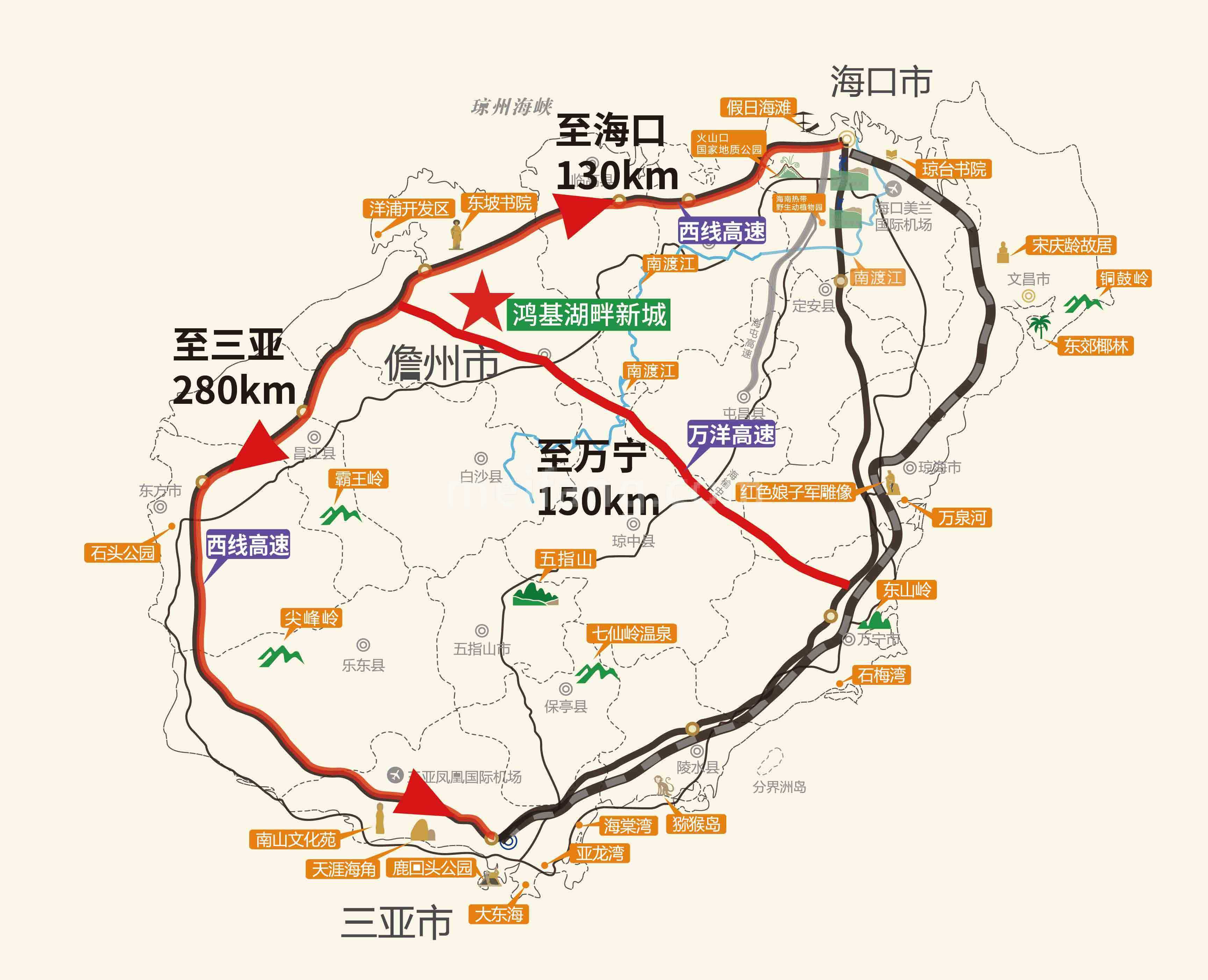 鸿基翡翠湖区位图