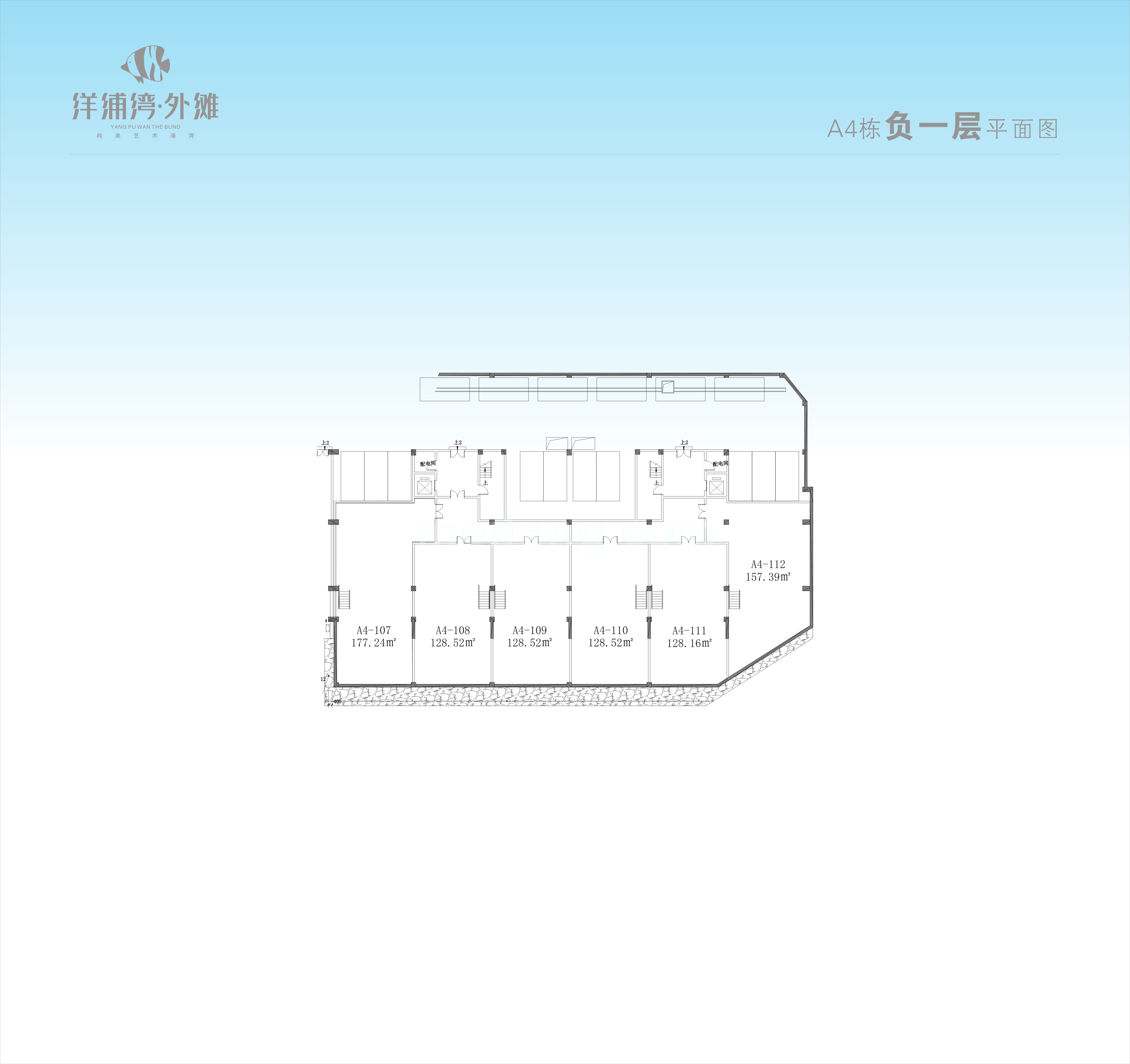 洋浦湾外滩A4栋负一层平面图