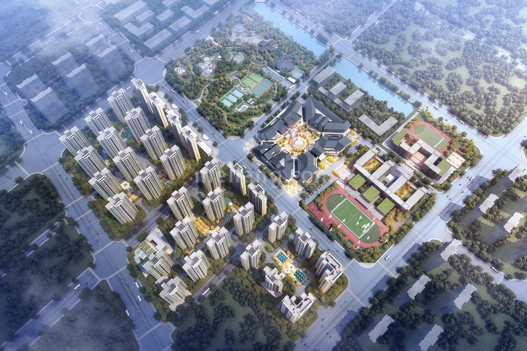 湖心金茂悦鸟瞰图