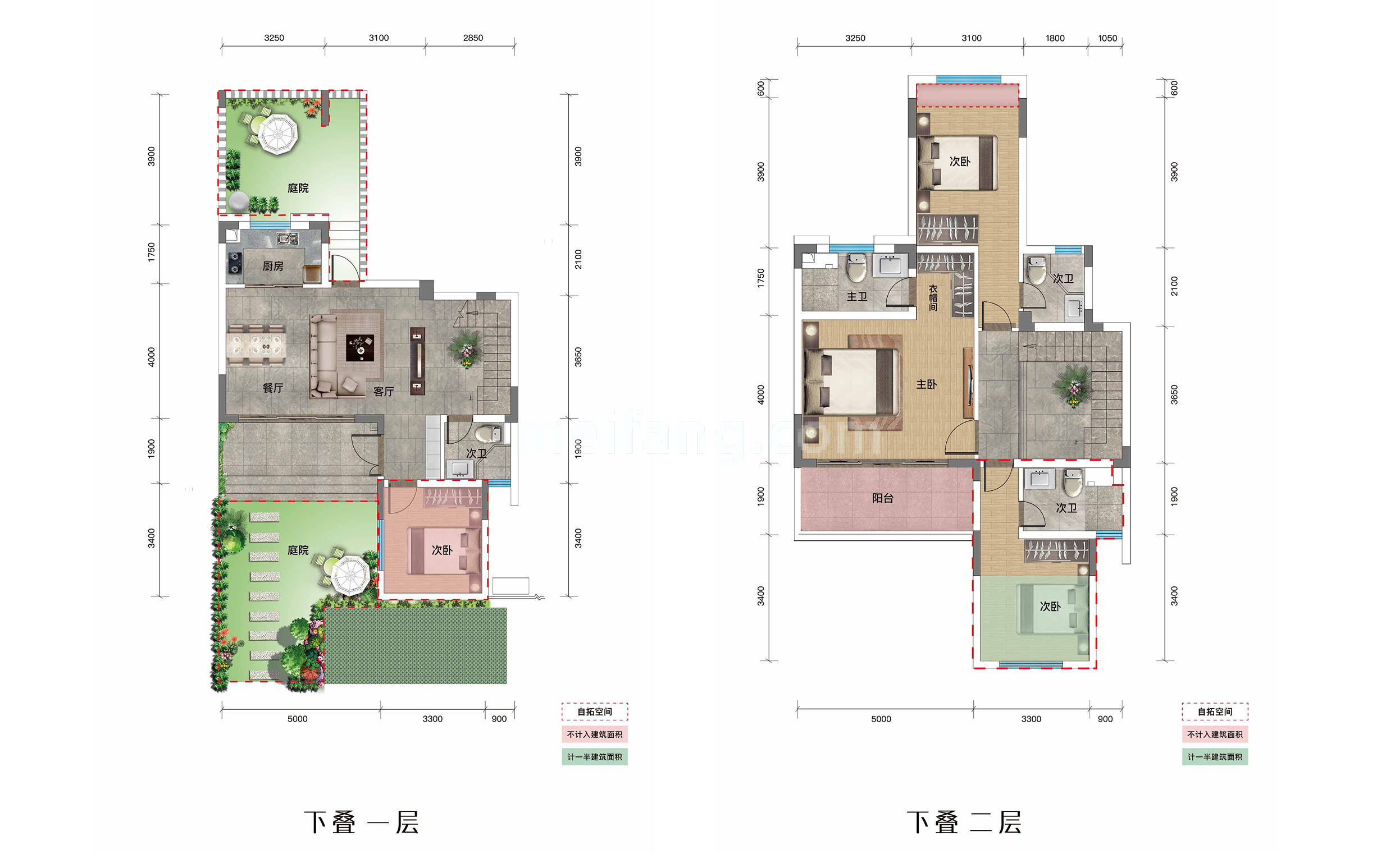 叠墅 轻奢叠墅—下叠  四室三厅四卫  建面126㎡ 叠墅 轻奢叠墅—下叠  四室三厅四卫  建面126㎡
