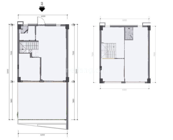 爱上山梦想小镇商业办公 二楼时光 建筑面积55㎡，实得面积110㎡