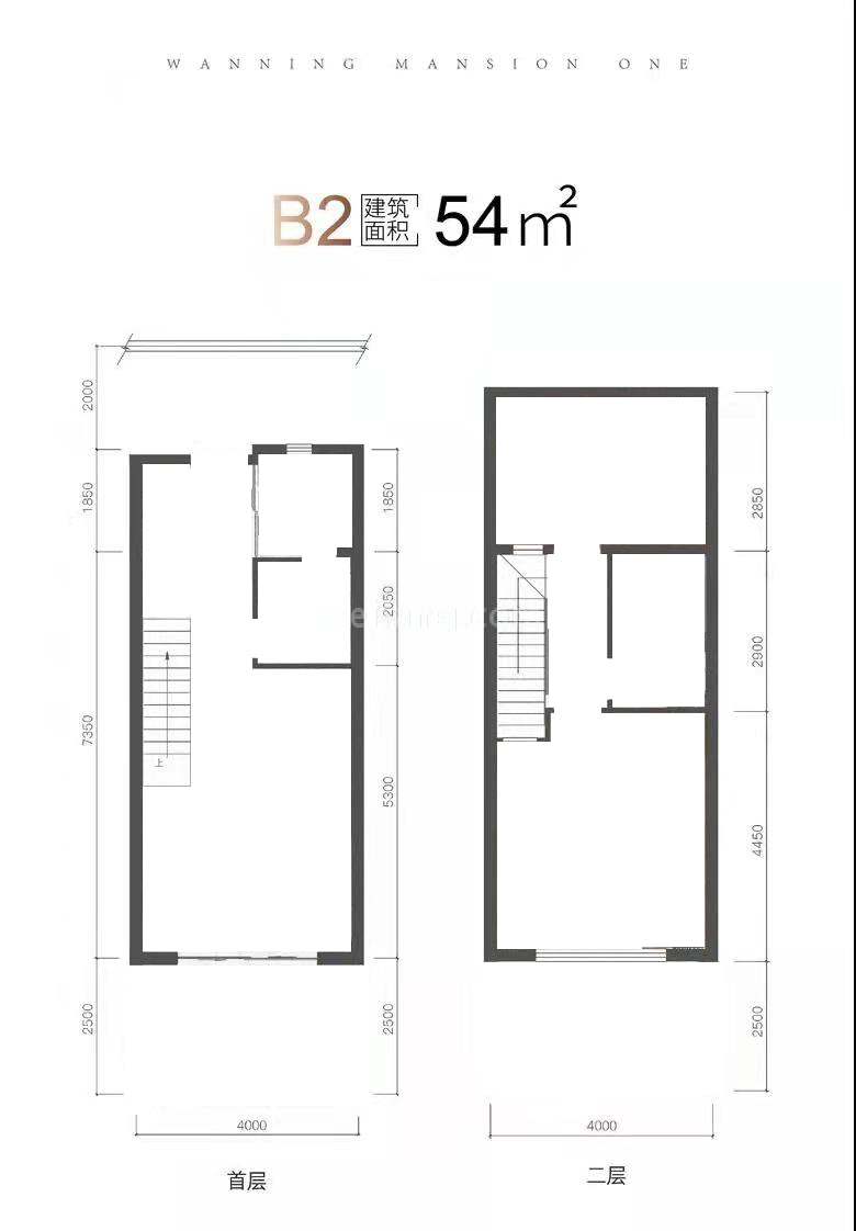 loft B2户型 建筑面积54㎡