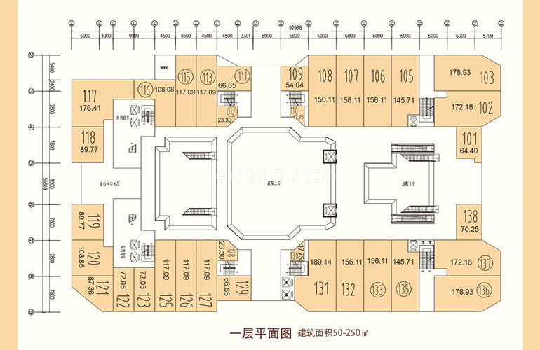 福安新福城 独立商业 商铺平面分布图