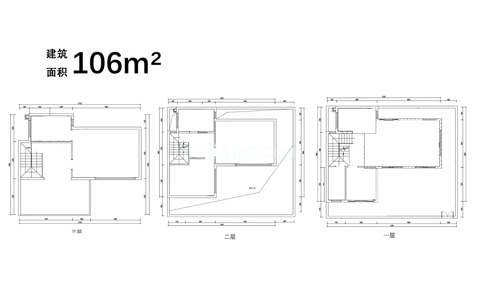 巧克力小镇合院  4室4厅3卫 建筑面积106㎡