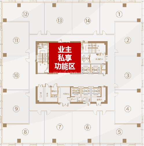 天际150酒店式公寓平面图
