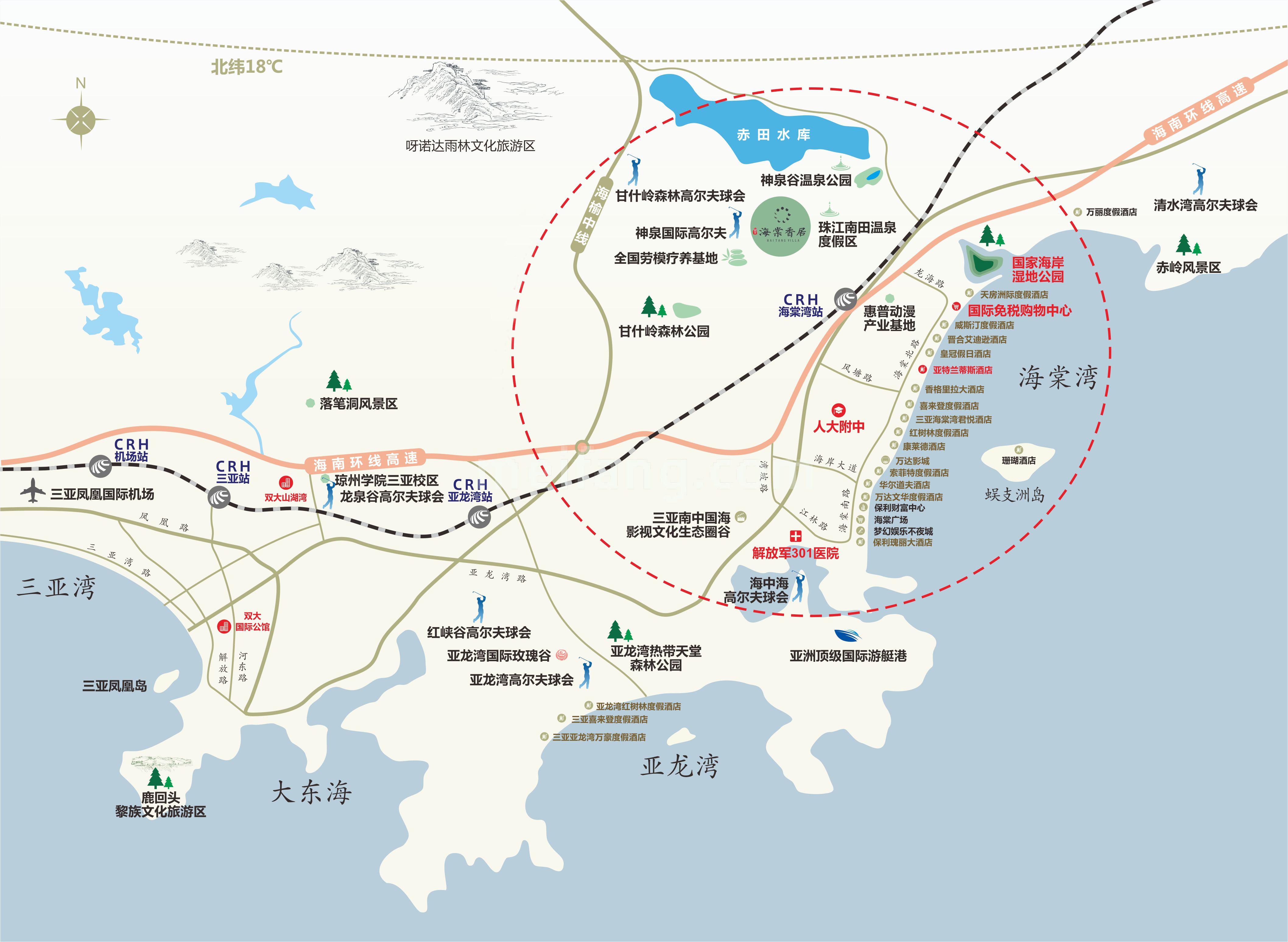 海棠香居区位图