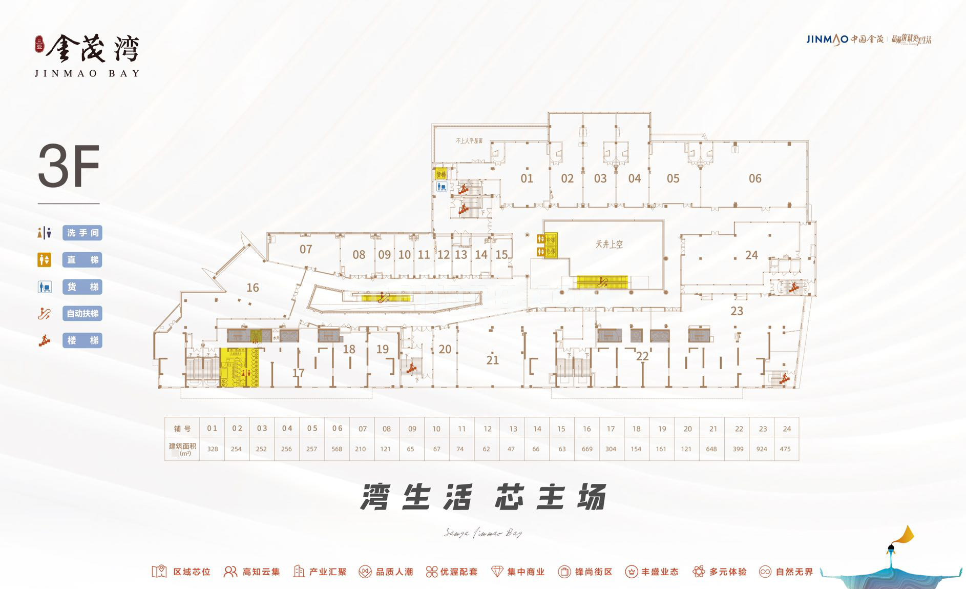 商铺 三层平面图