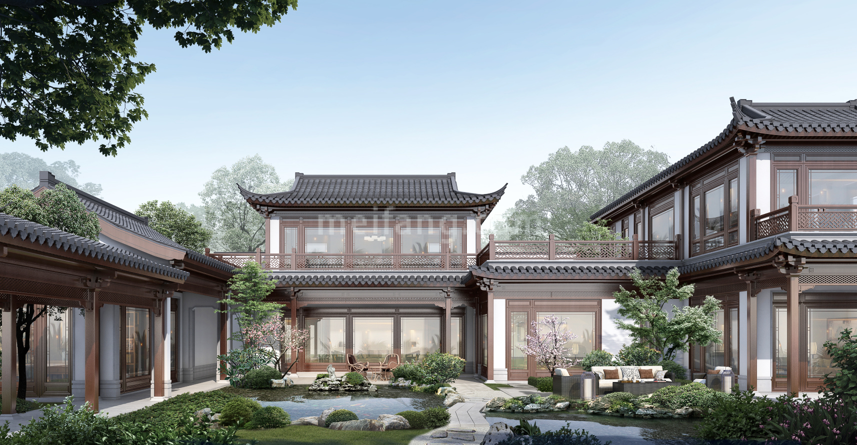 九洲绿城翠湖香山传统中式风格别墅