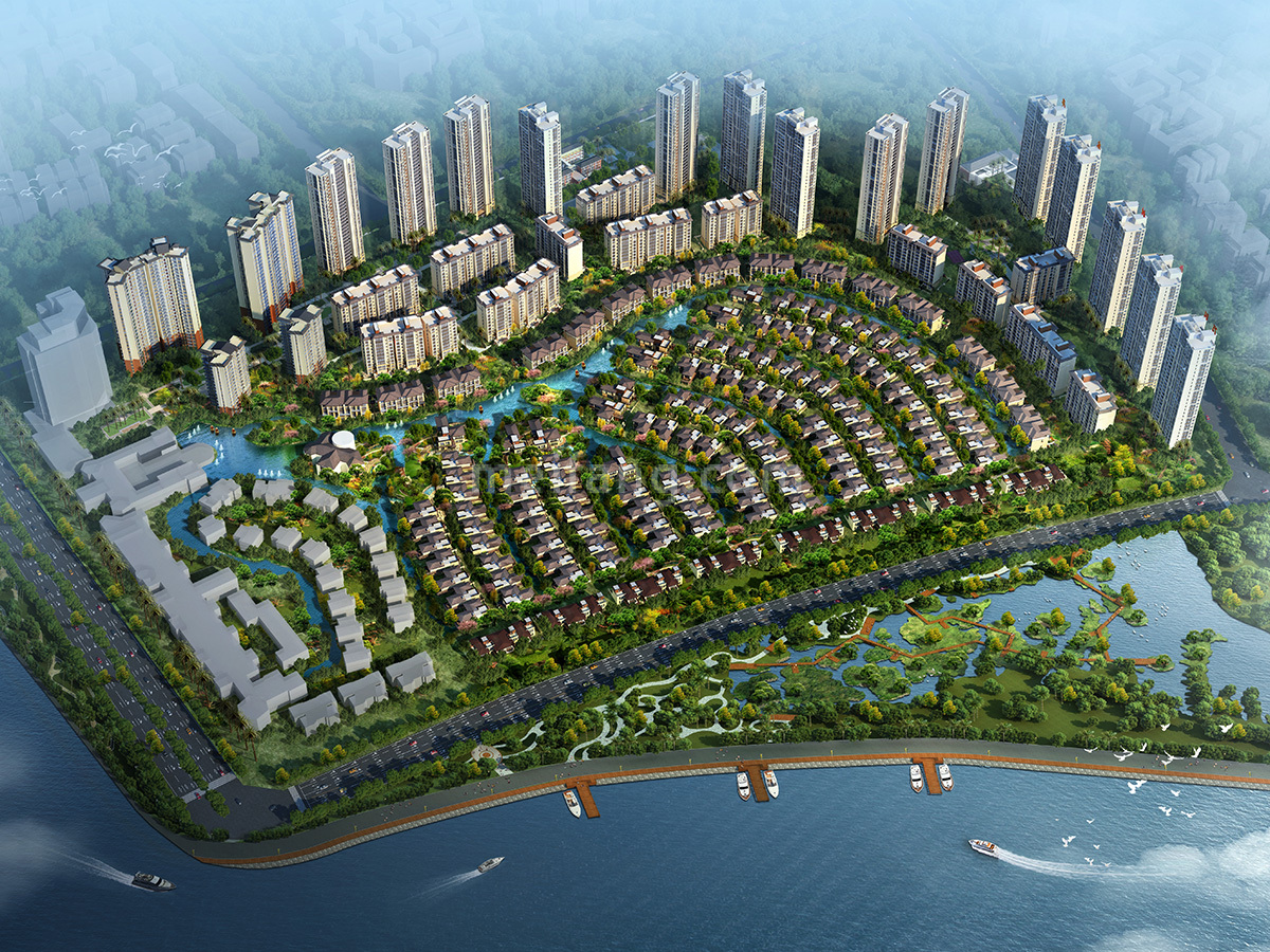 万科红树东岸鸟瞰图