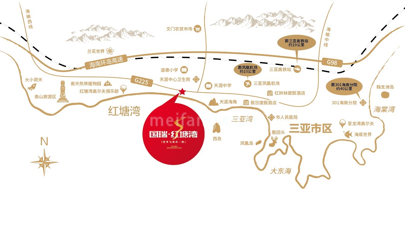 国瑞红塘湾区位图