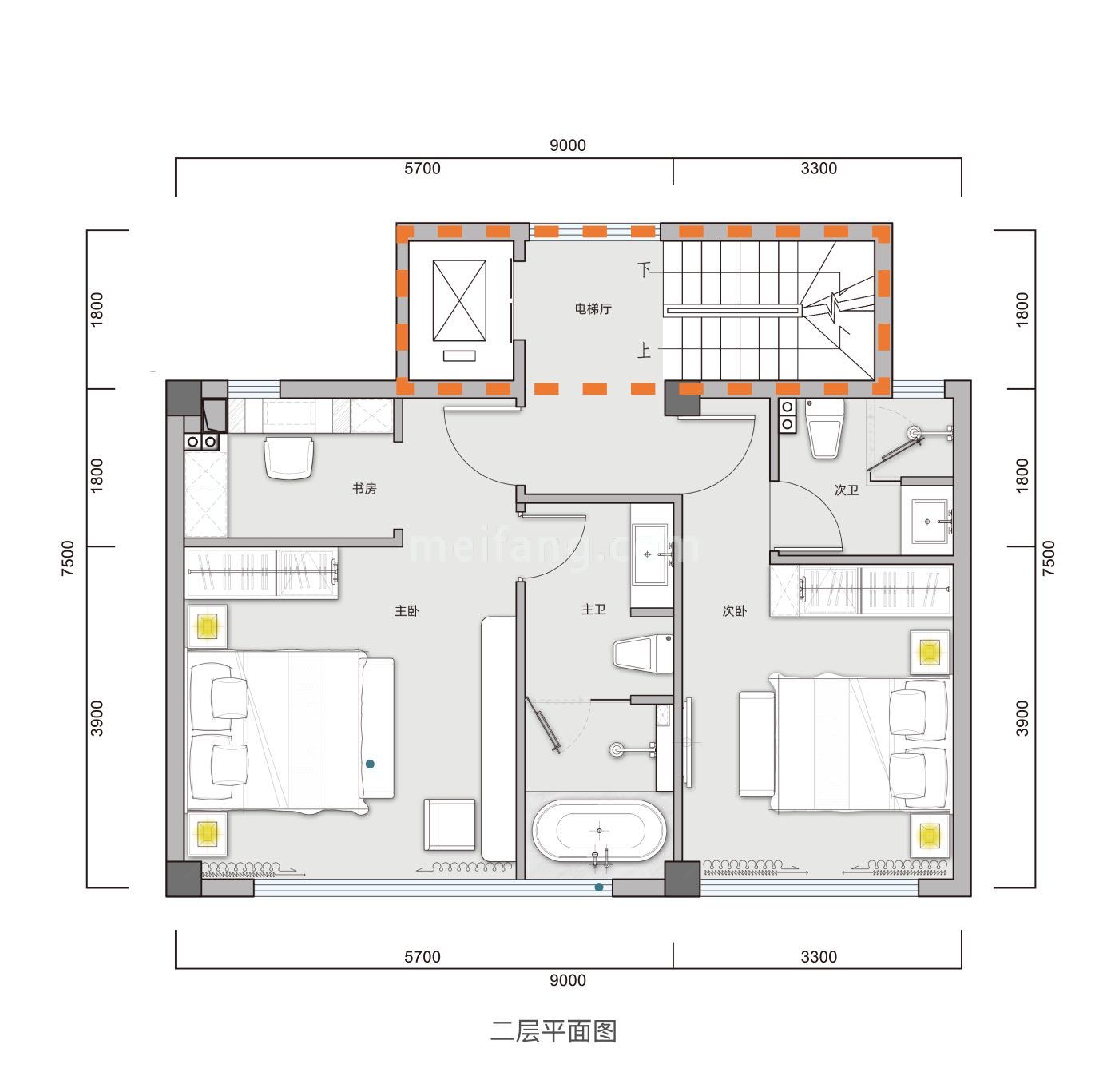 院墅&middot;下院&middot;A户型二层