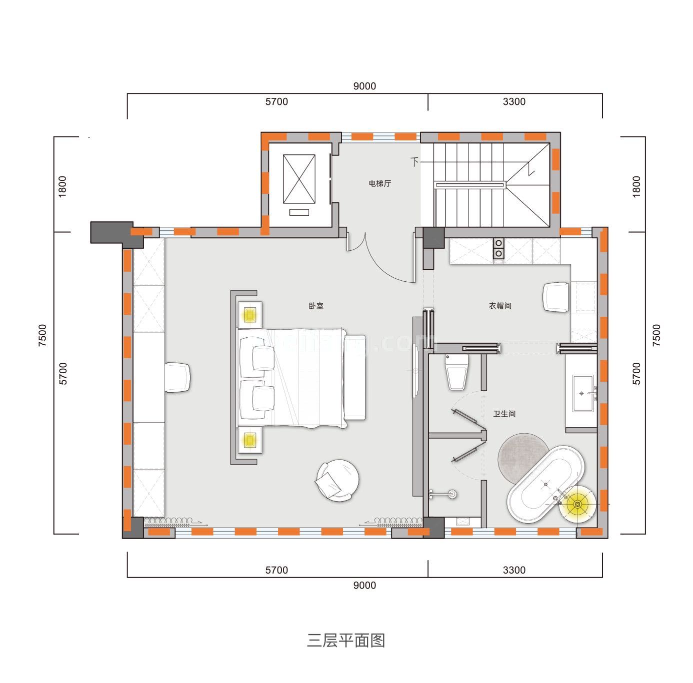 院墅&middot;下院&middot;A户型三层