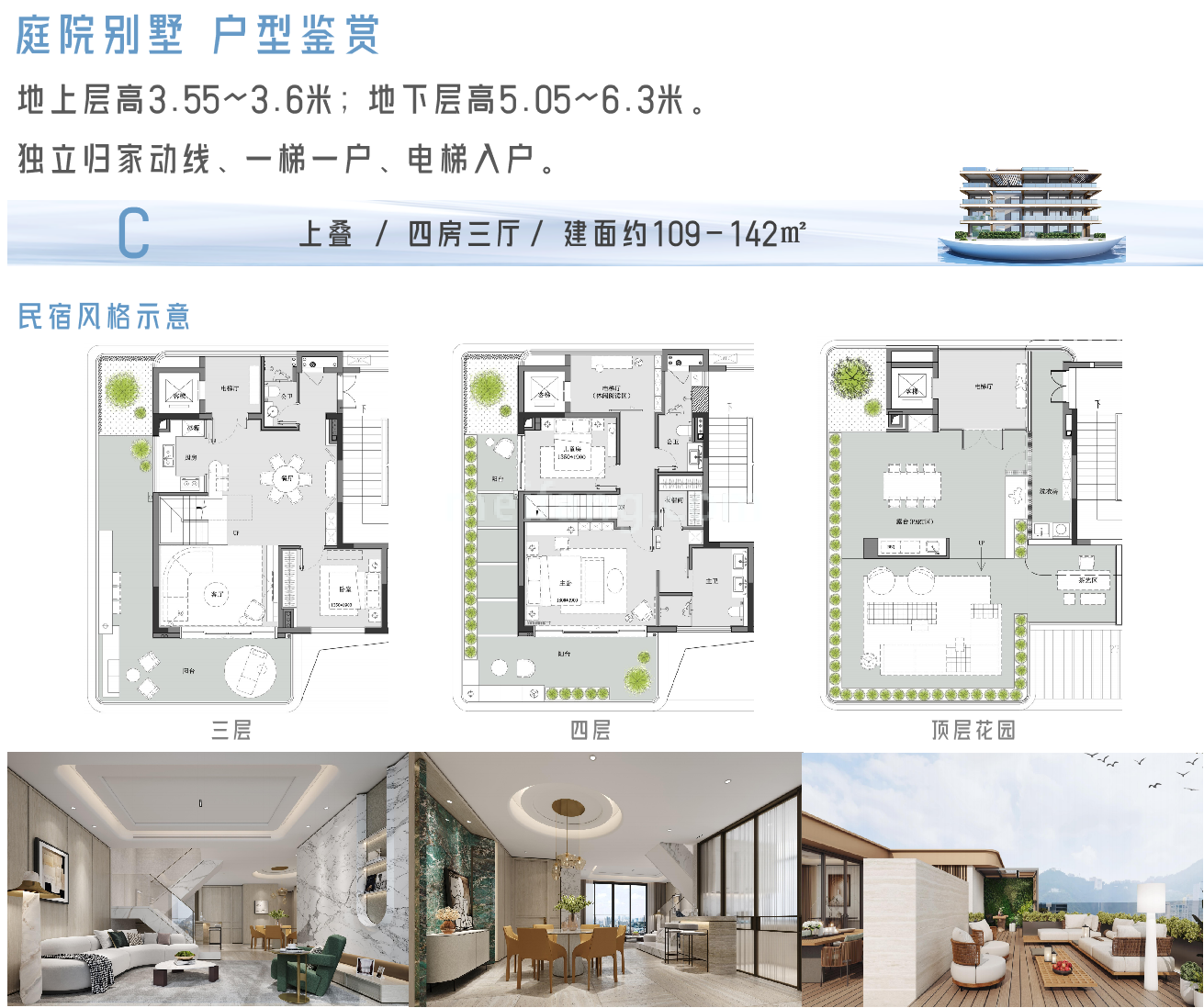 C户型109-142㎡ 4房3厅