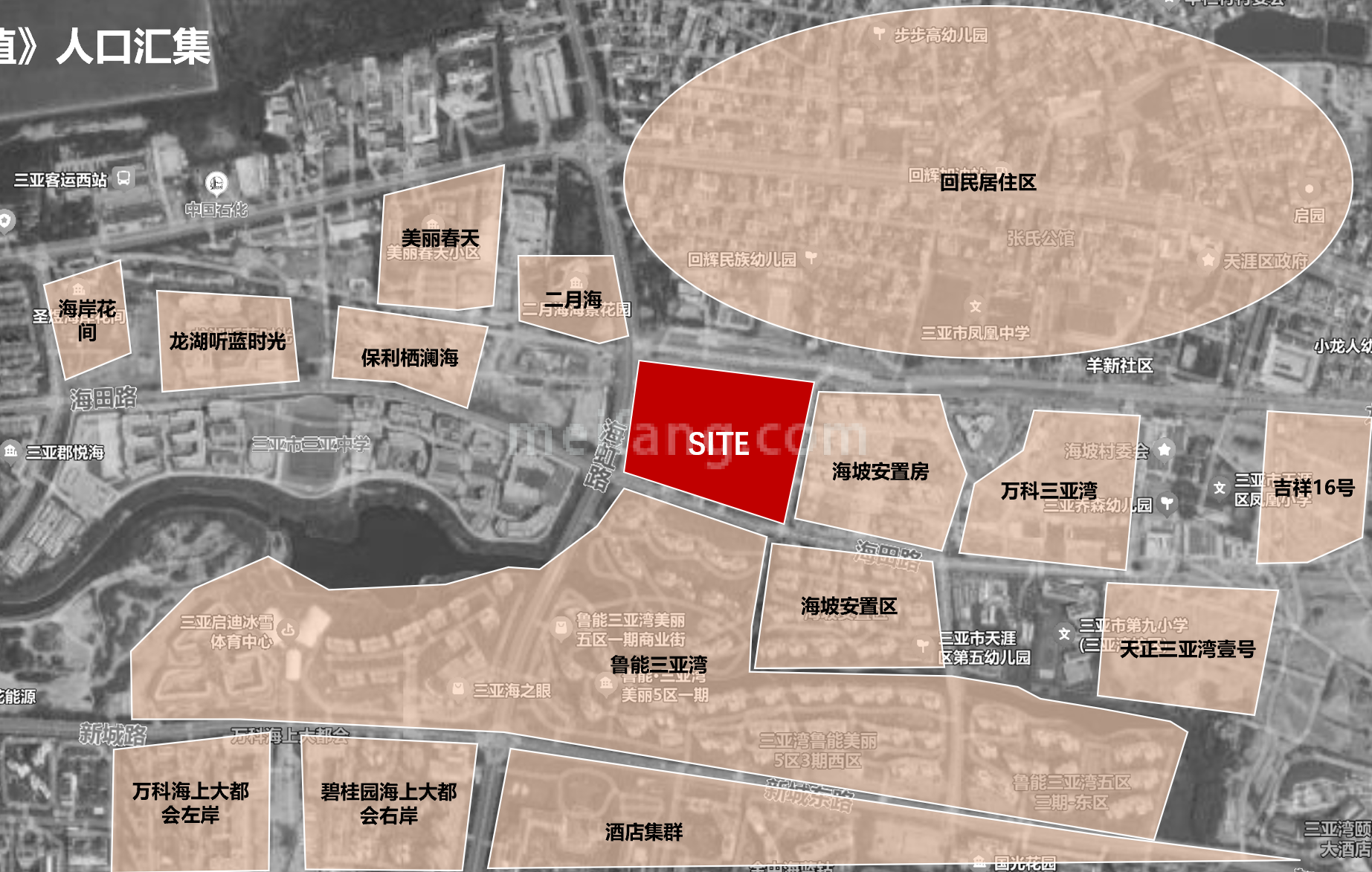 爱琴海&middot;三亚凤凰广场区位图