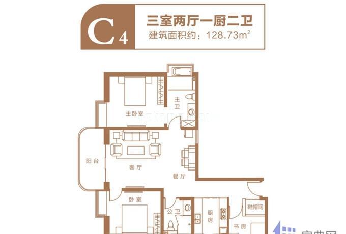 江东境界 3室2厅2卫1厨