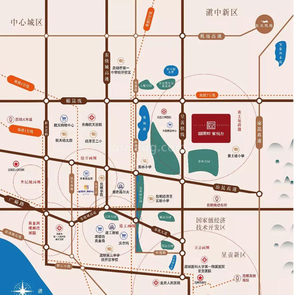 富康城紫悦台 交通图