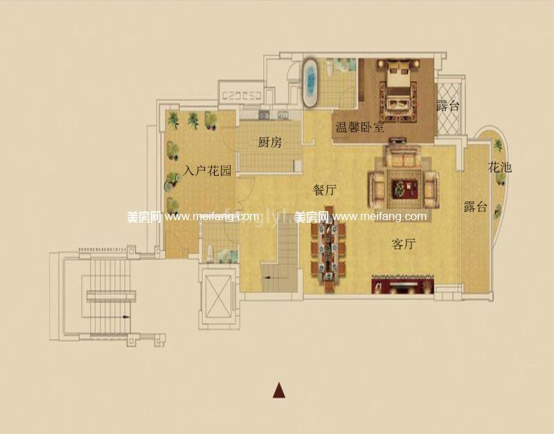 恒大美丽沙 环岛独栋三层 4室3厅 建面406㎡