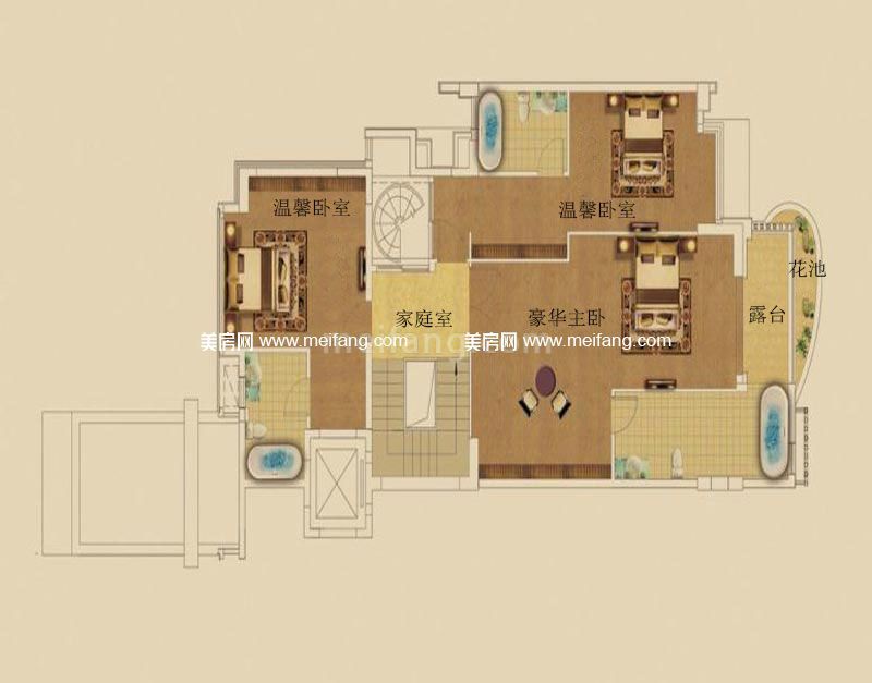 环岛独栋四层 4室3厅 建面406㎡