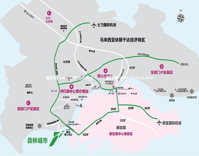 碧桂园森林城市 交通图
